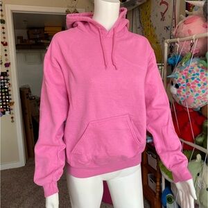 Pink Gildan heavy blend hoodie size small